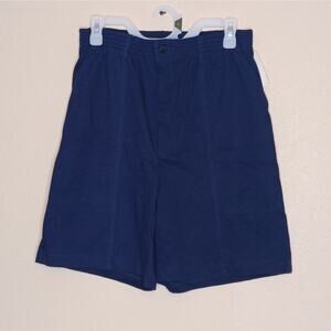 Vessels Shorts Mens Size 36 Blue‎ Elastic Waist Zipper Cotton Flying USA Vintage